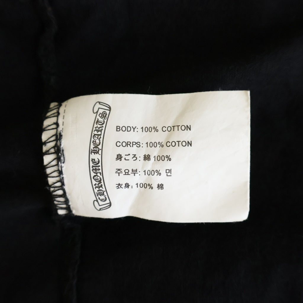 CHROME HEARTS(クロムハーツ) Back Cemetery CH L/S バックセメタリークロス 長袖Tシャツ カットソー ブラック/グリーン -