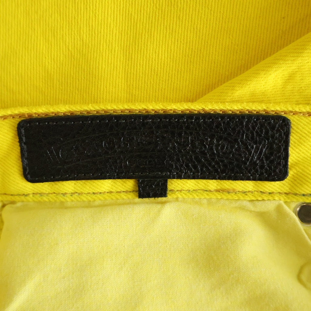 CHROME HEARTS(クロムハーツ) U VNTG JEAN YEL RED TAB ラージクロス クロスパッチ付き501ウォッシュドデニムパンツ イエロー/シルバー ‐