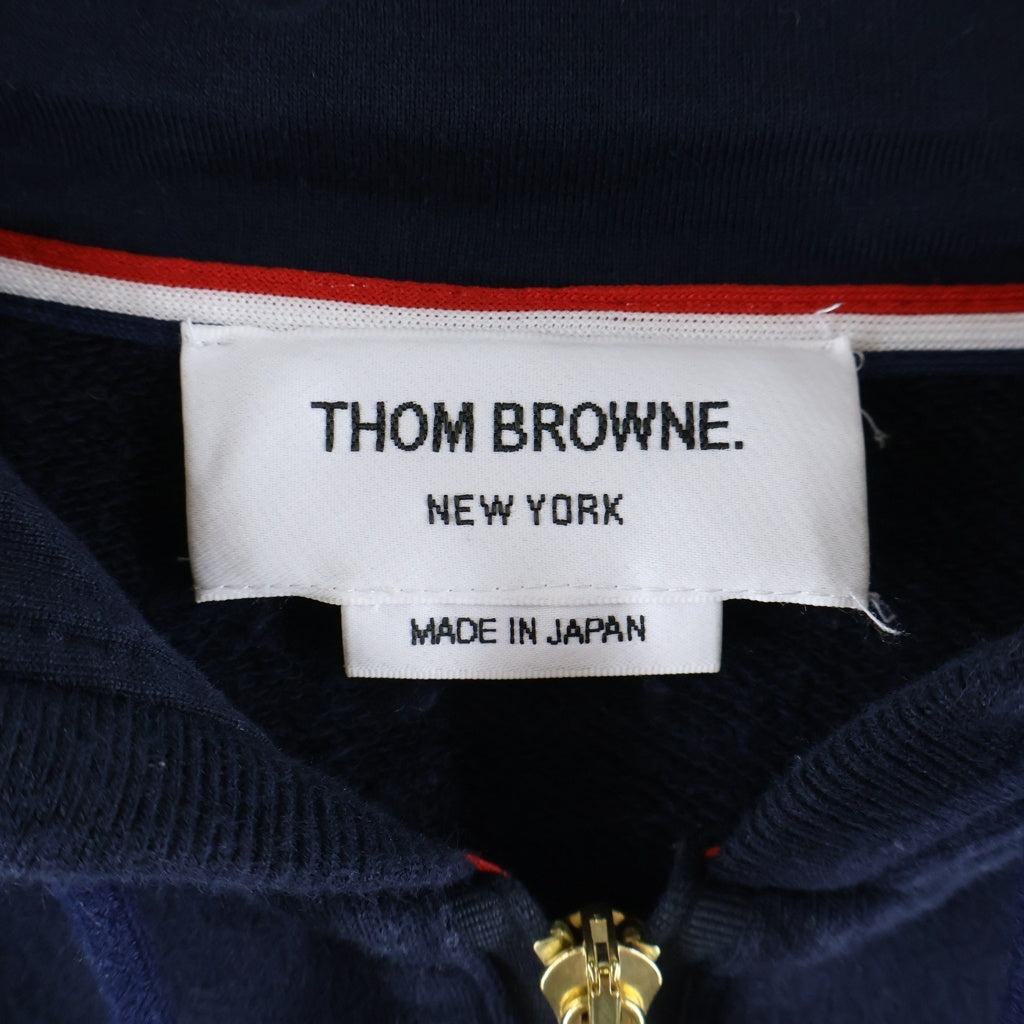 THOM BROWNE(トムブラウン) 4-BAR MJT022H-00535-461 クラシック ループバック フルジップアップ フーディー