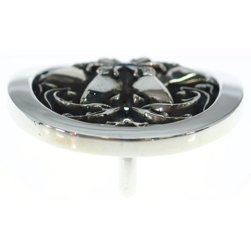 CHROME HEARTS(クロムハーツ) BUCKL OVAL STAR1.5 P DMND B SAP 1.5クラシックオーバルスター PAVEダイヤ ブルーサファイア シルバーバックル -