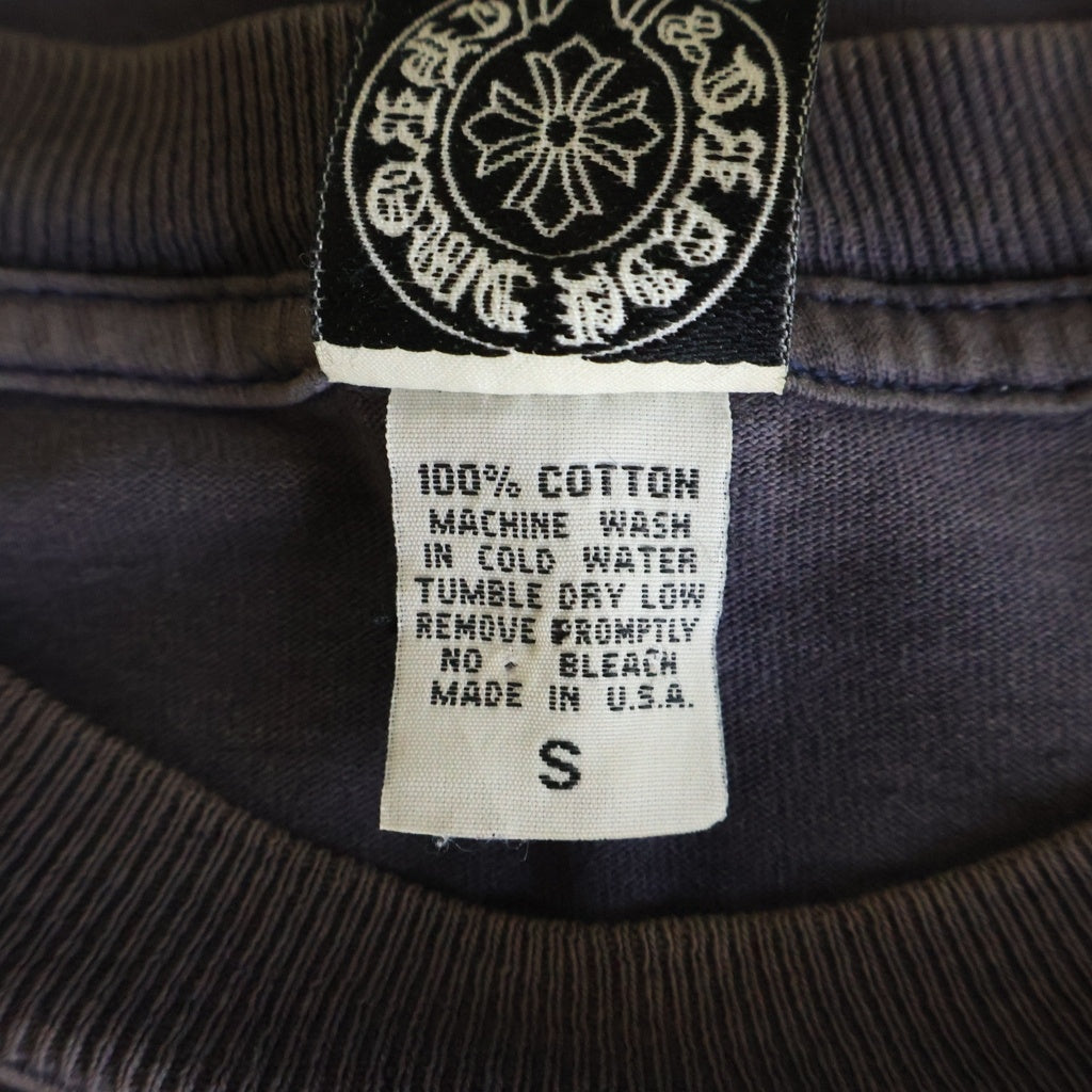 CHROME HEARTS(クロムハーツ) OLD L/S オールド バックアメリカンフラグスクロールラベルプリント 長袖Tシャツカットソー