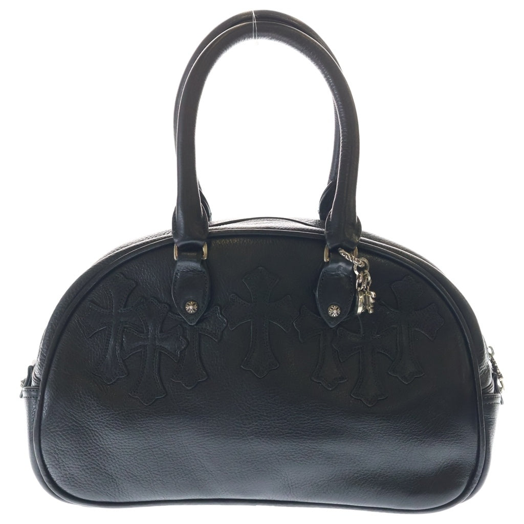 CHROME HEARTS(クロムハーツ) GYM SM ジムバッグ 現行型CHチャーム付きスモールレザーハンドバッグ ブラック