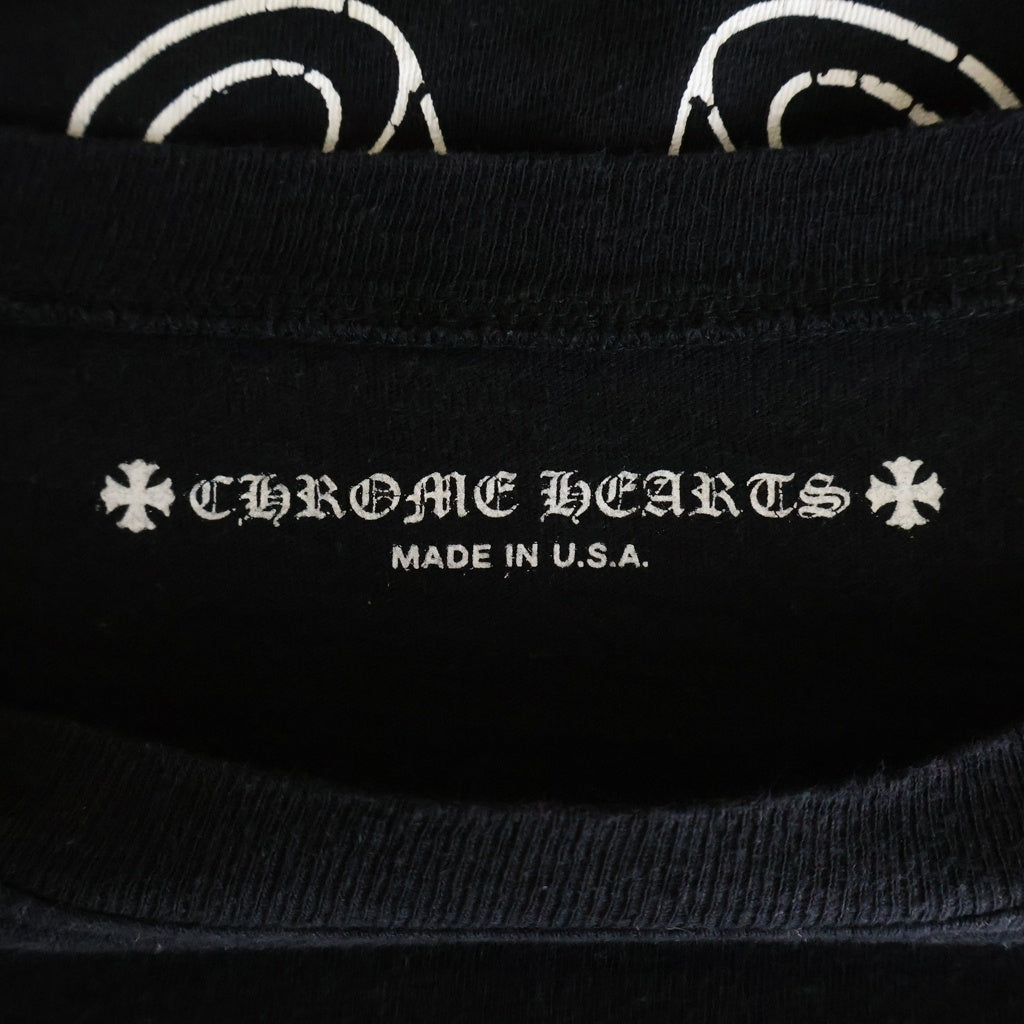 CHROME HEARTS(クロムハーツ) 33 Horseshoe Long Sleeve Tee ホースシュープリント長袖カットソー ブラック/ホワイト ‐ レディース