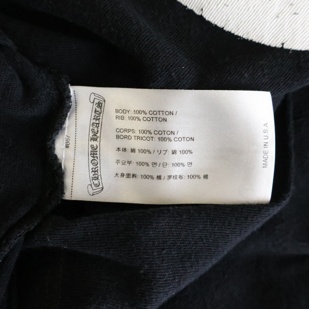 CHROME HEARTS(クロムハーツ) 33 Horseshoe Long Sleeve Tee ホースシュープリント長袖カットソー ブラック/ホワイト ‐ レディース