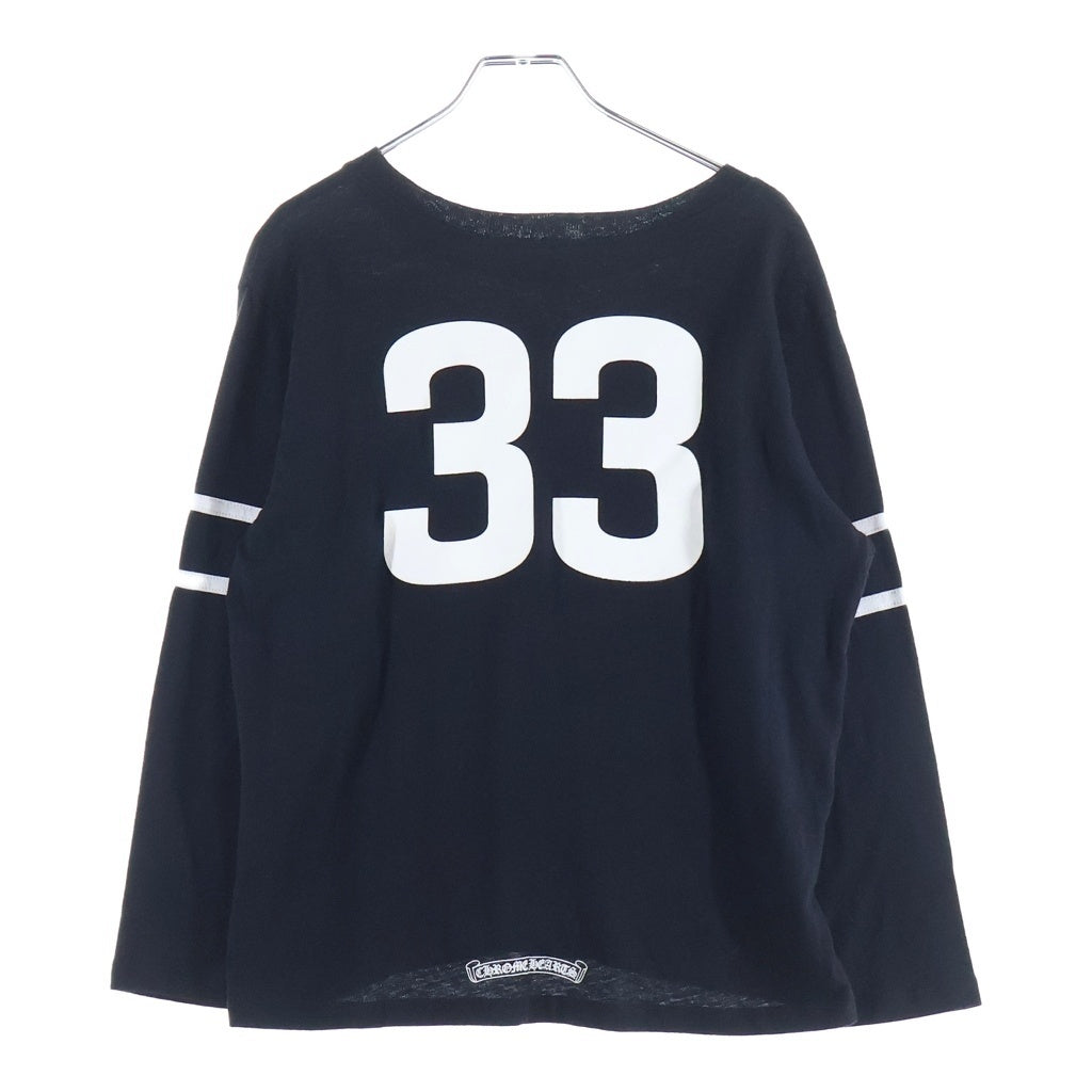 CHROME HEARTS(クロムハーツ) 33 Horseshoe Long Sleeve Tee ホースシュープリント長袖カットソー ブラック/ホワイト ‐ レディース