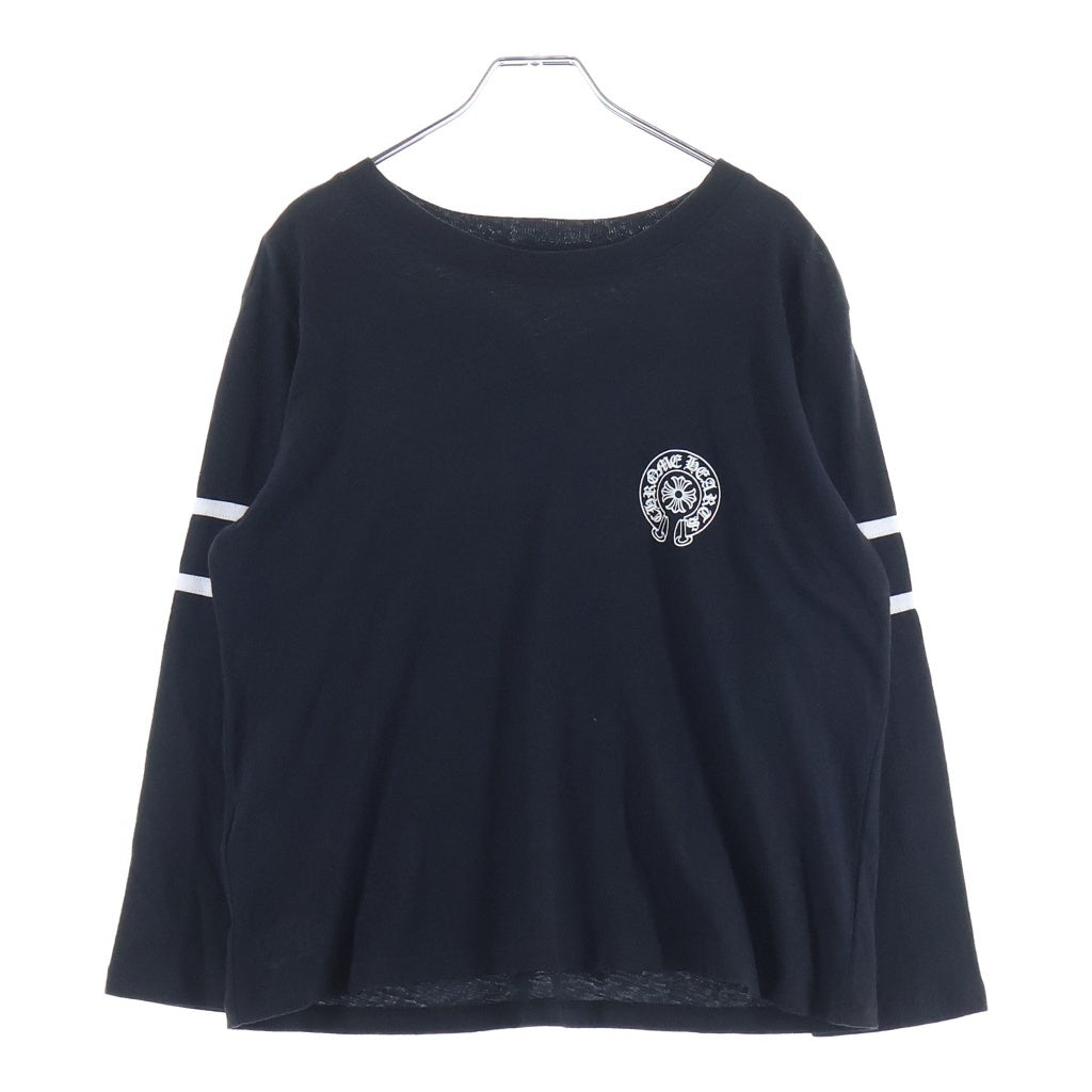 CHROME HEARTS(クロムハーツ) 33 Horseshoe Long Sleeve Tee ホースシュープリント長袖カットソー ブラック/ホワイト ‐ レディース