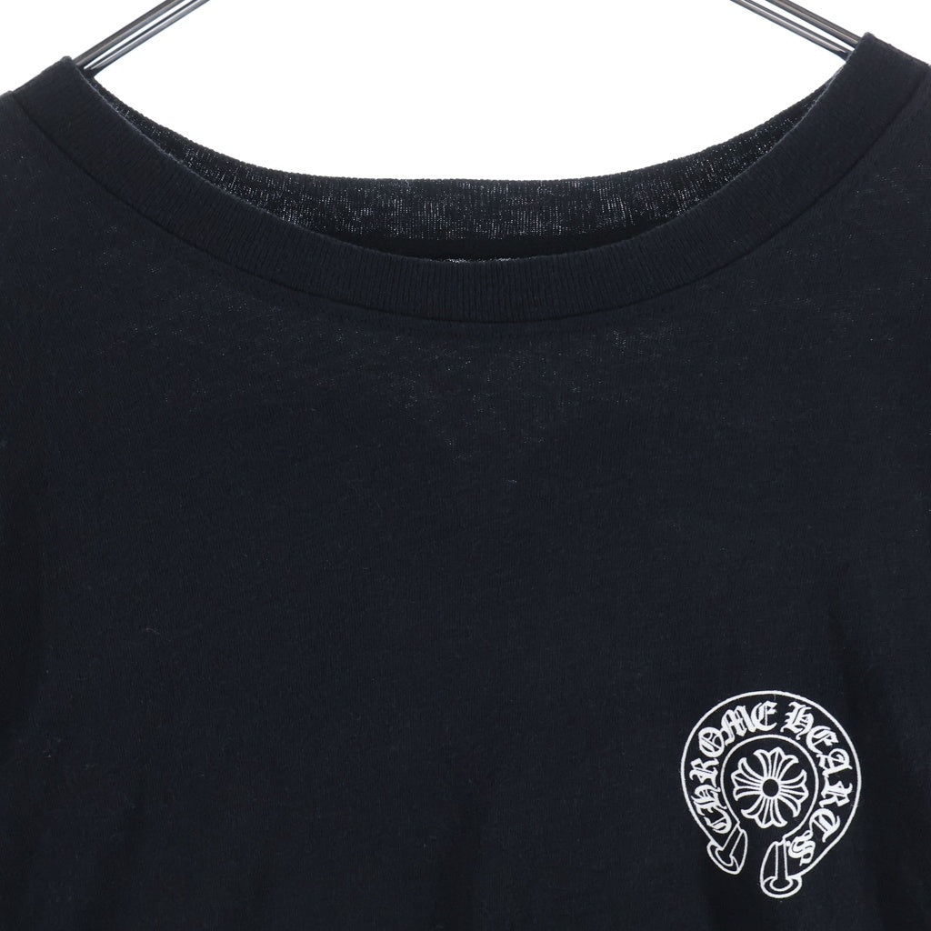 CHROME HEARTS(クロムハーツ) 33 Horseshoe Long Sleeve Tee ホースシュープリント長袖カットソー ブラック/ホワイト ‐ レディース
