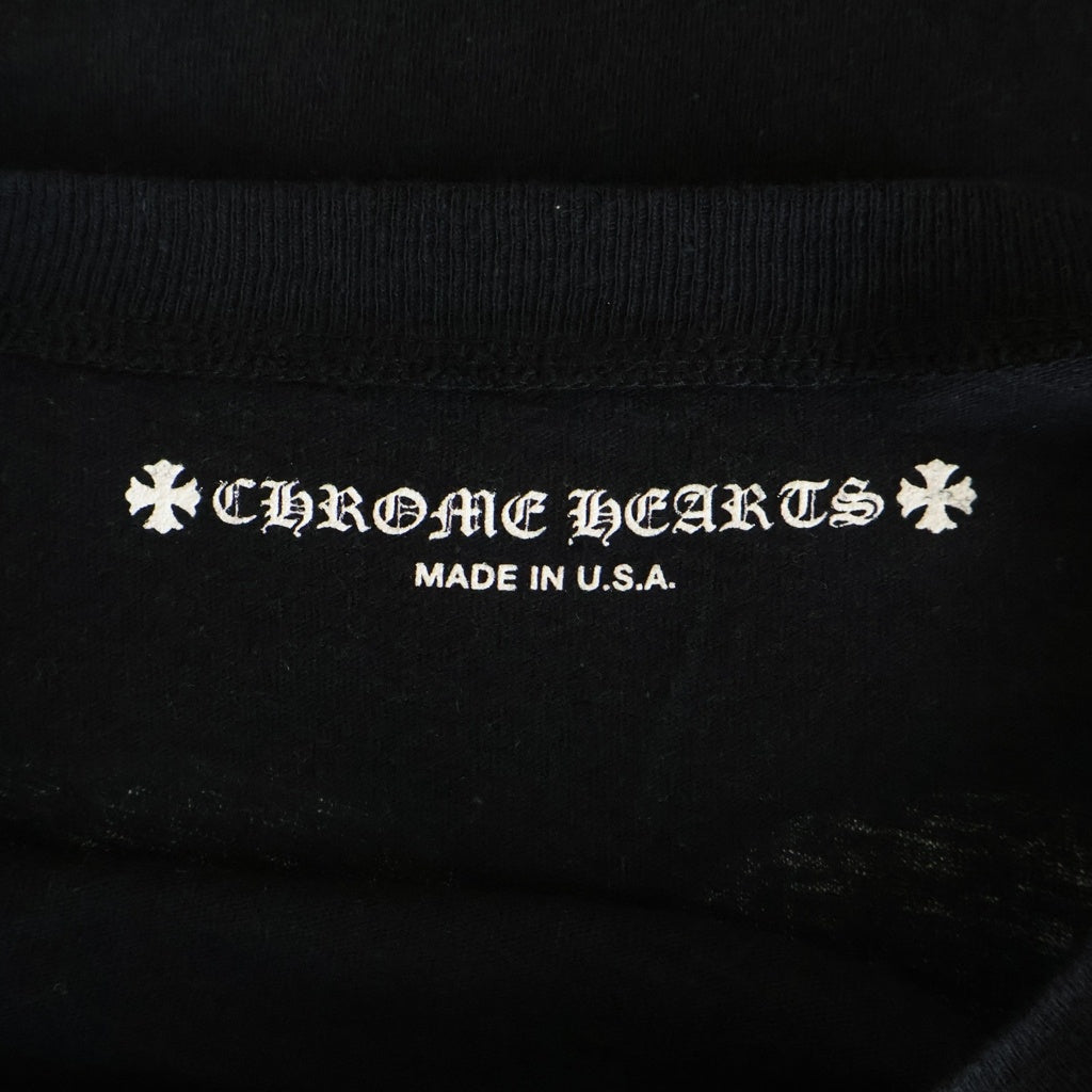 CHROME HEARTS(クロムハーツ) 33 Horseshoe Long Sleeve Tee ホースシュープリント長袖カットソー ブラック/ホワイト ‐ レディース