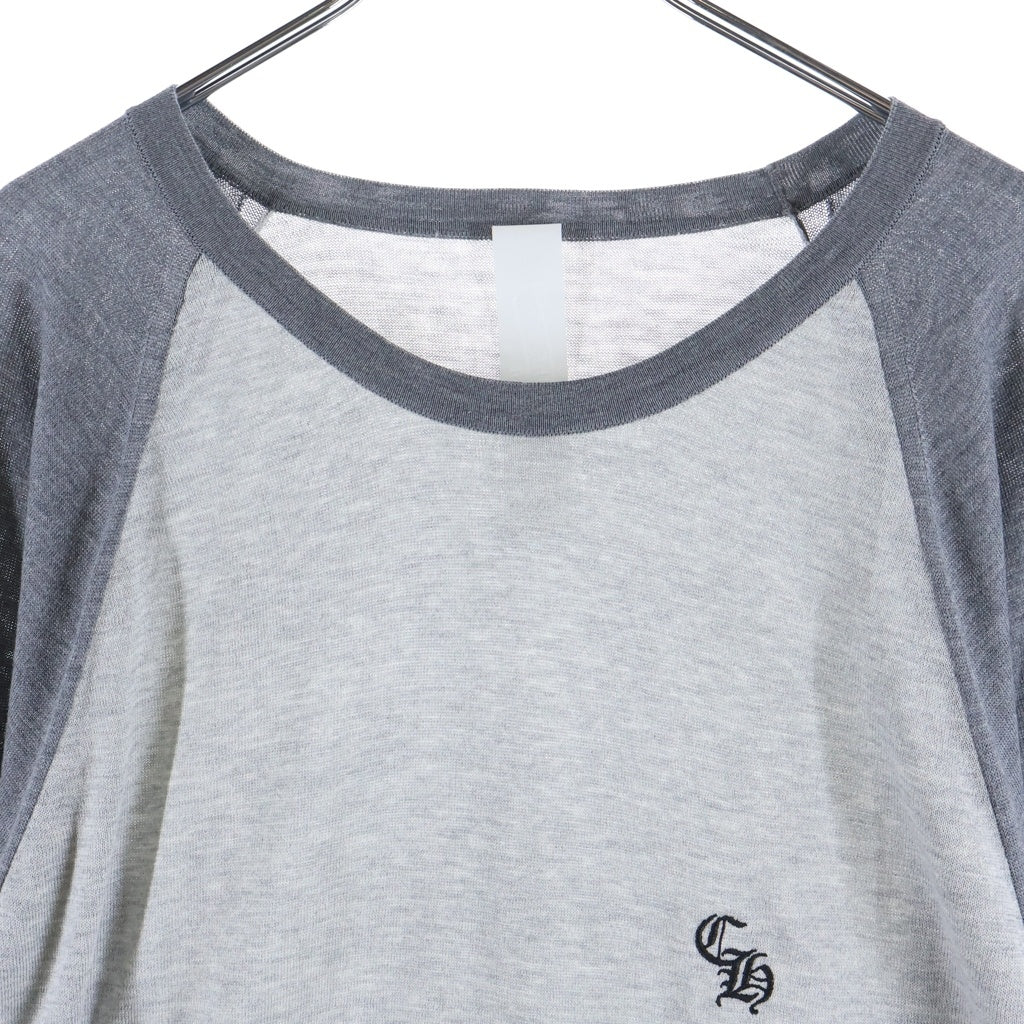 CHROME HEARTS(クロムハーツ) U MIXED EMOTIONS トリプルクロスパッチ付きラグラン長袖カットソー ‐