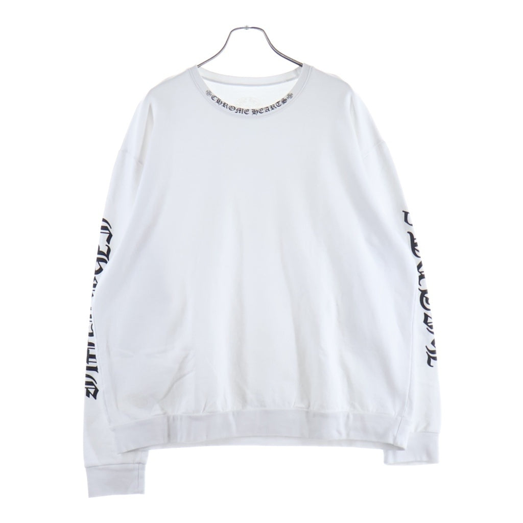 CHROME HEARTS(クロムハーツ) SWTSHRT PLVR ネックロゴクルーネックスウェット ‐