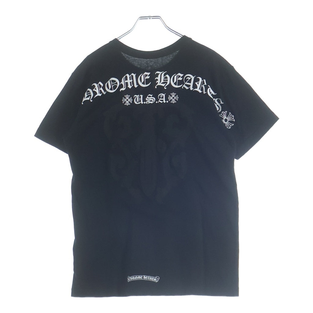 CHROME HEARTS(クロムハーツ) CH T-SHRT バック アーチ ロゴ プリント 半袖 Tシャツ カットソー ブラック