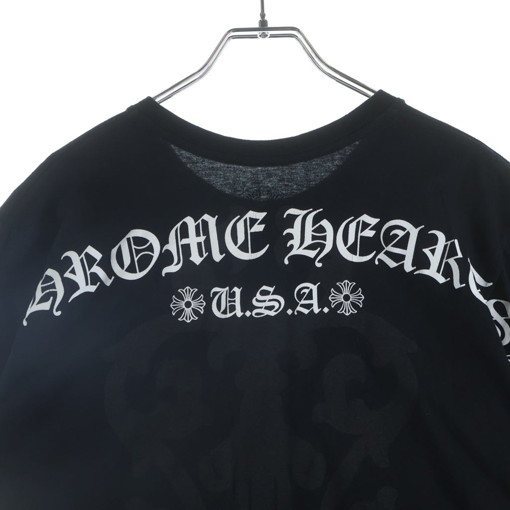 CHROME HEARTS(クロムハーツ) CH T-SHRT バック アーチ ロゴ プリント 半袖 Tシャツ カットソー ブラック