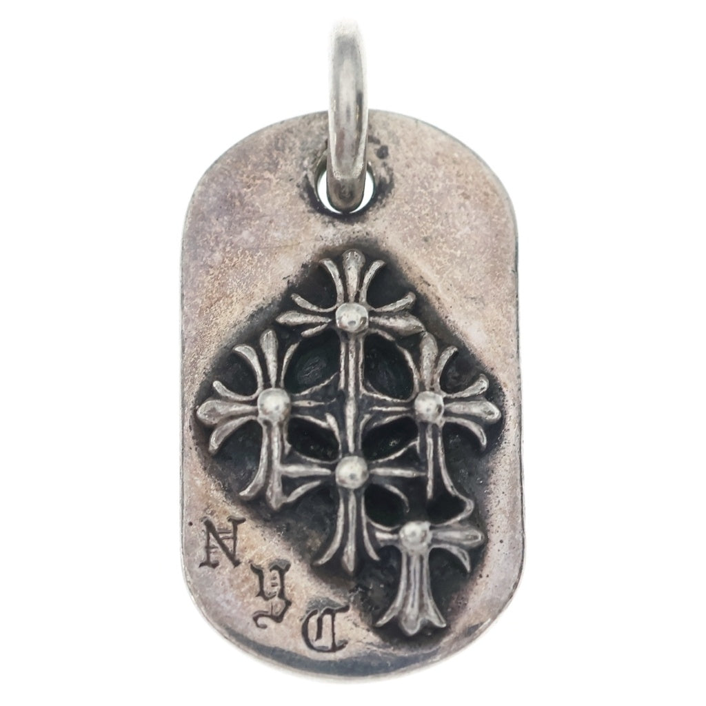 CHROME HEARTS(クロムハーツ) RAISED DOGTAG レイズドドッグタグ チャーム シルバーネックレストップ