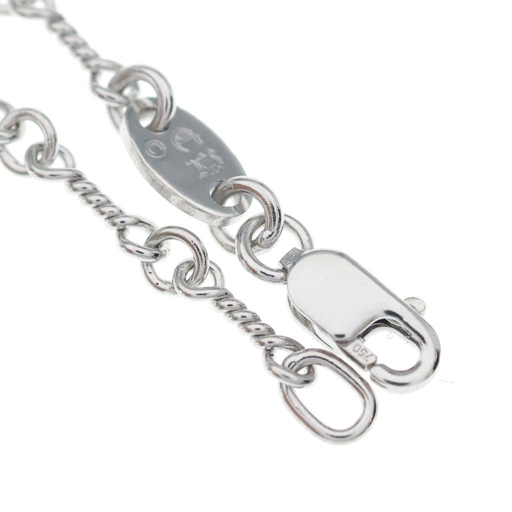 CHROME HEARTS(クロムハーツ) 18KWG NECKCHAIN T18 ツイストチェーン18inch ホワイトゴールドネックレス -