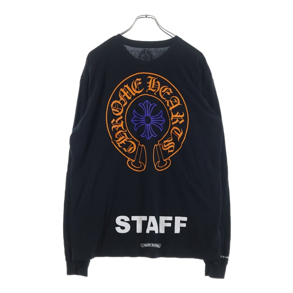 CHROME HEARTS(クロムハーツ) CH L/S 1 STAFF限定ホースシュープリント長袖カットソー ブラック ‐