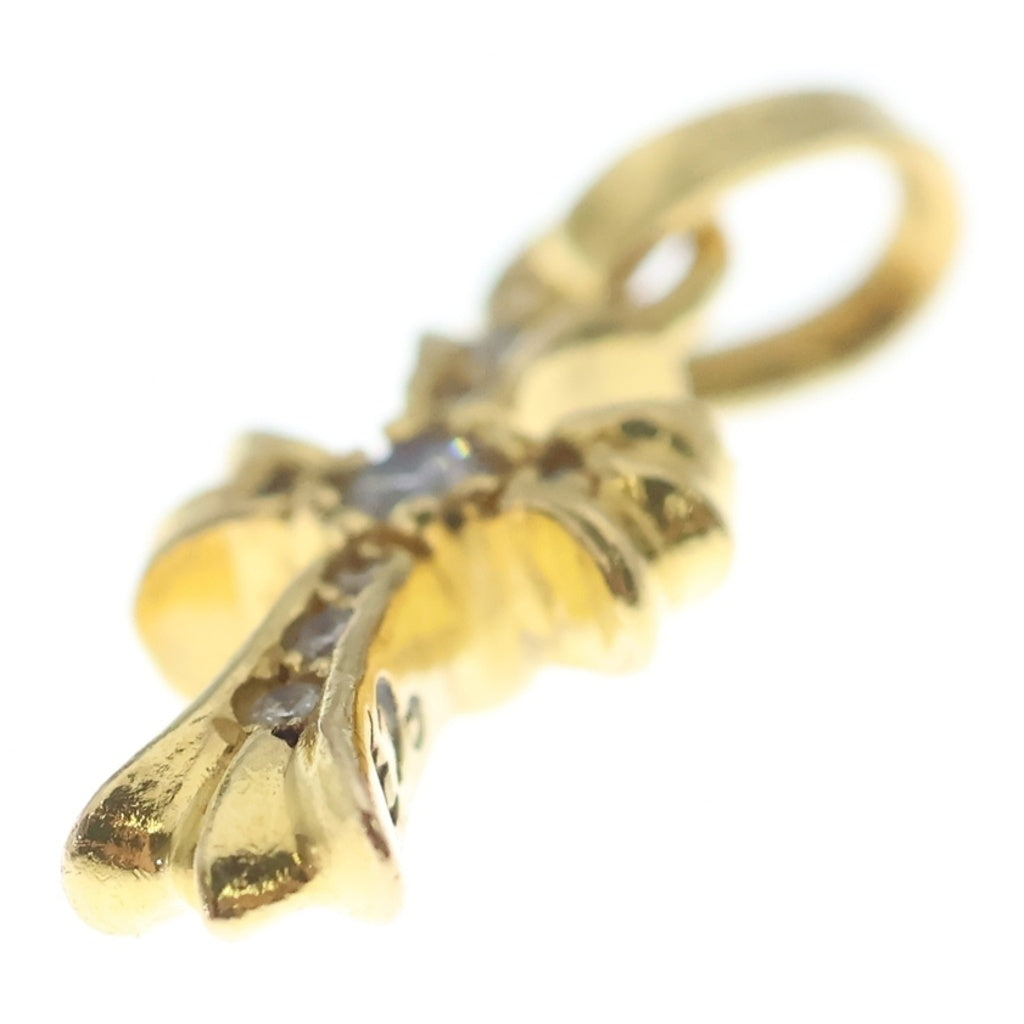 CHROME HEARTS(クロムハーツ) 22K CRS BBYFAT P DMND ベイビーファット PAVEダイヤ チャーム ゴールドネックレストップ -