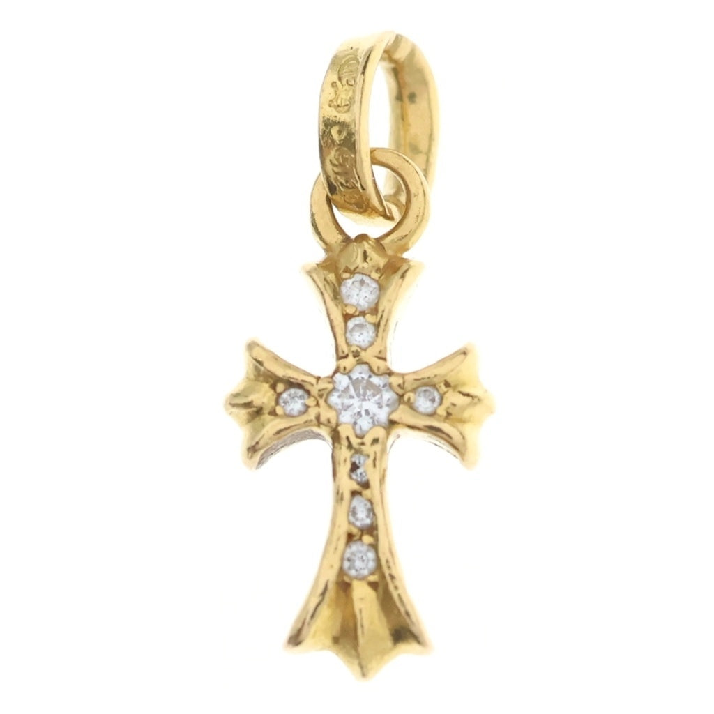 CHROME HEARTS(クロムハーツ) 22K CRS BBYFAT P DMND ベイビーファット PAVEダイヤ チャーム ゴールドネックレストップ -