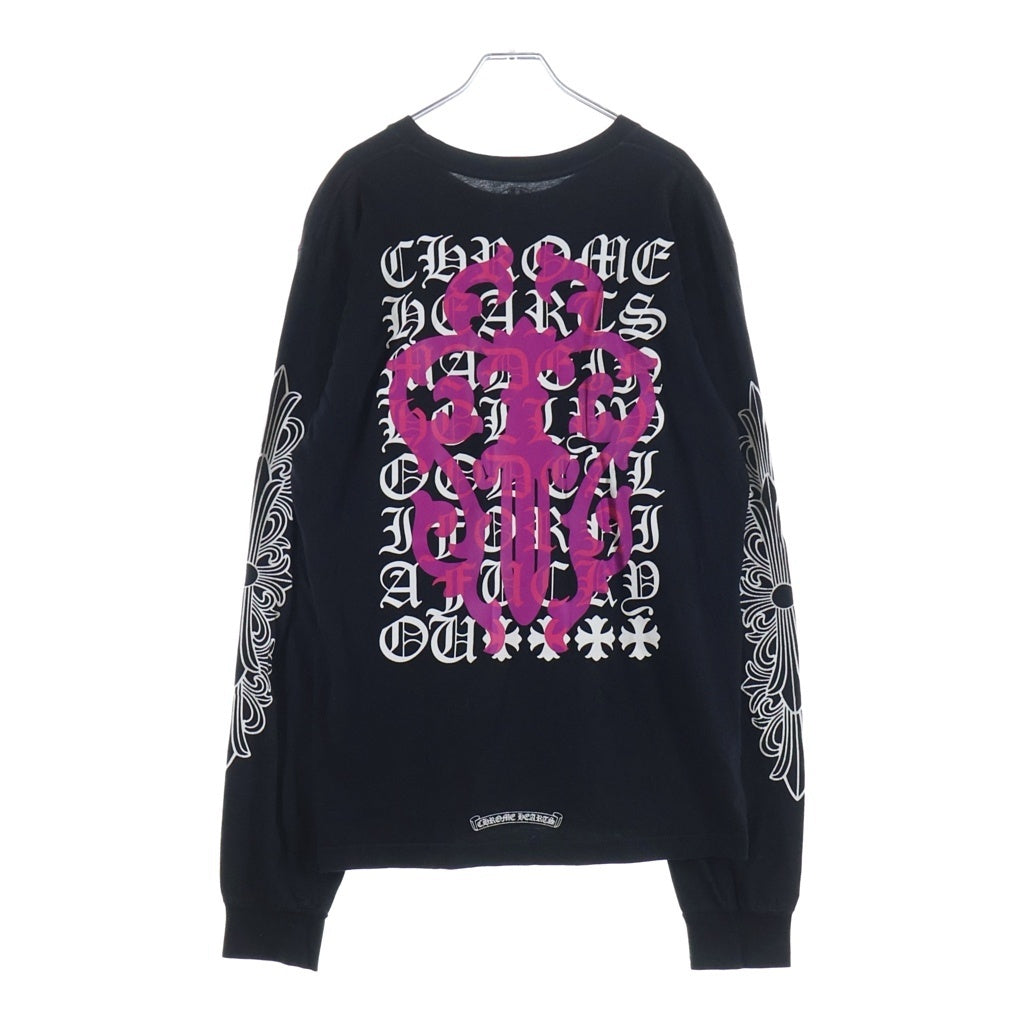 CHROME HEARTS(クロムハーツ) Vine Dagger ヴァインダガー アームフローラル 長袖Tシャツ ロンT ロングスリーブ ホワイト -