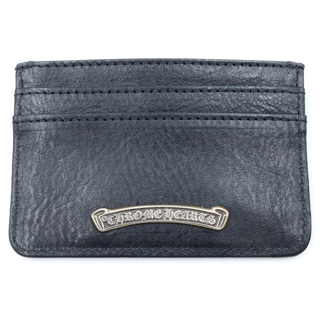CHROME HEARTS(クロムハーツ) DOUBLE SIDE ダブルサイド レザーカードケース ブラック/シルバー