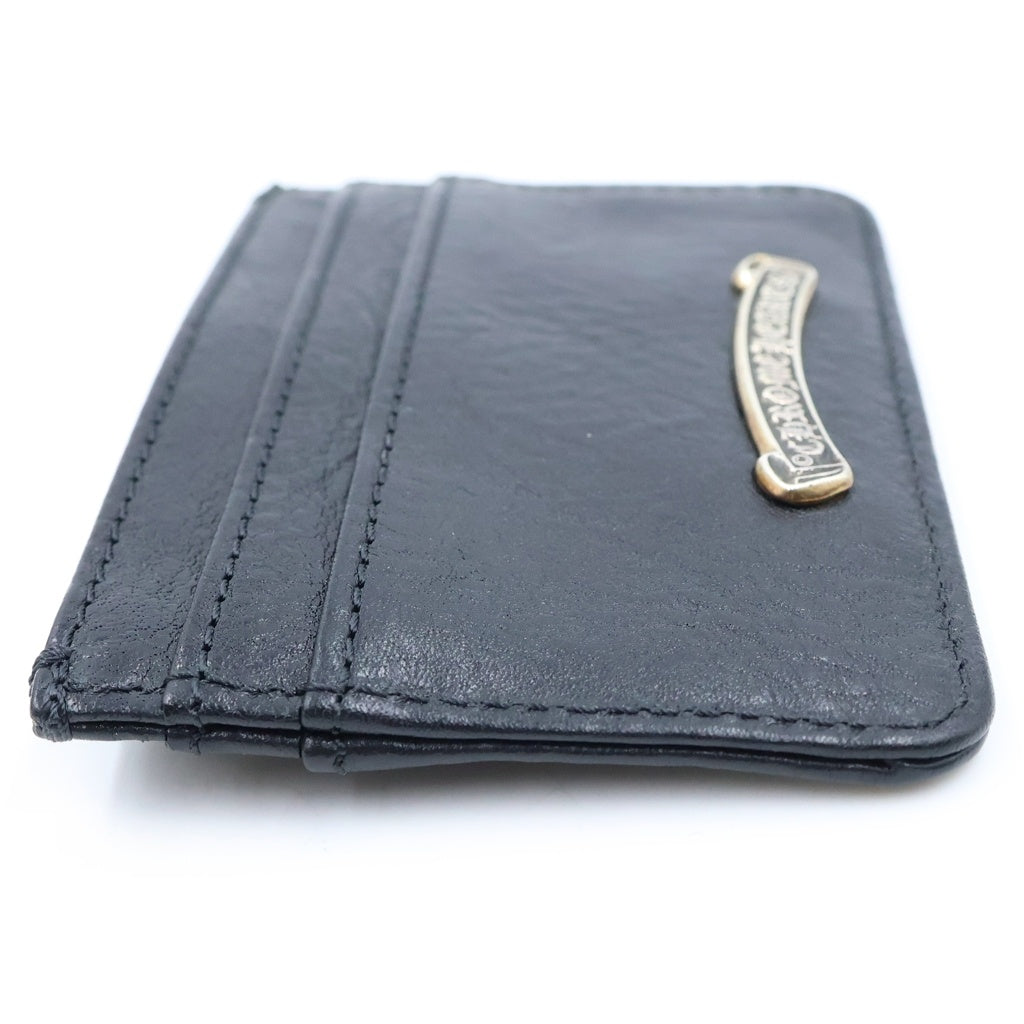 CHROME HEARTS(クロムハーツ) DOUBLE SIDE ダブルサイド レザーカードケース ブラック/シルバー