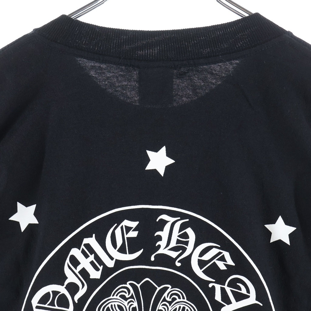 CHROME HEARTS(クロムハーツ) OLD バックCHプラス ホースシュープリント 長袖Tシャツカットソー ブラック