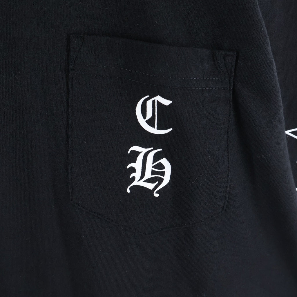 CHROME HEARTS(クロムハーツ) OLD バックCHプラス ホースシュープリント 長袖Tシャツカットソー ブラック