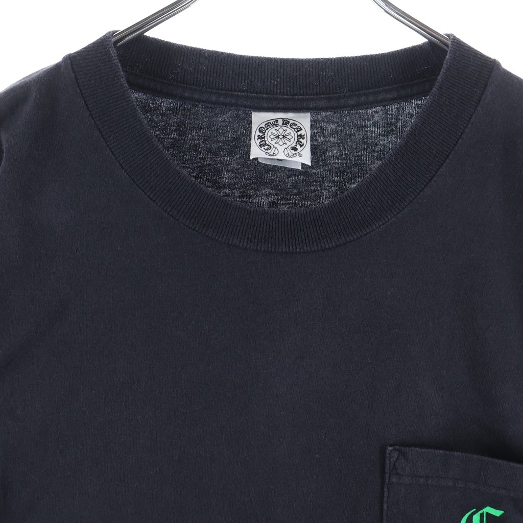 CHROME HEARTS(クロムハーツ) OLD バックCHプラス ホースシュープリント 長袖Tシャツカットソー ブラック/グリーン