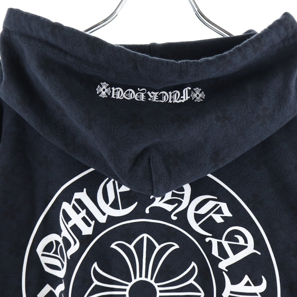 CHROME HEARTS(クロムハーツ) SWTSHRT HD ZIP CHプラス総柄バックホースプリントジップパーカー ブラック