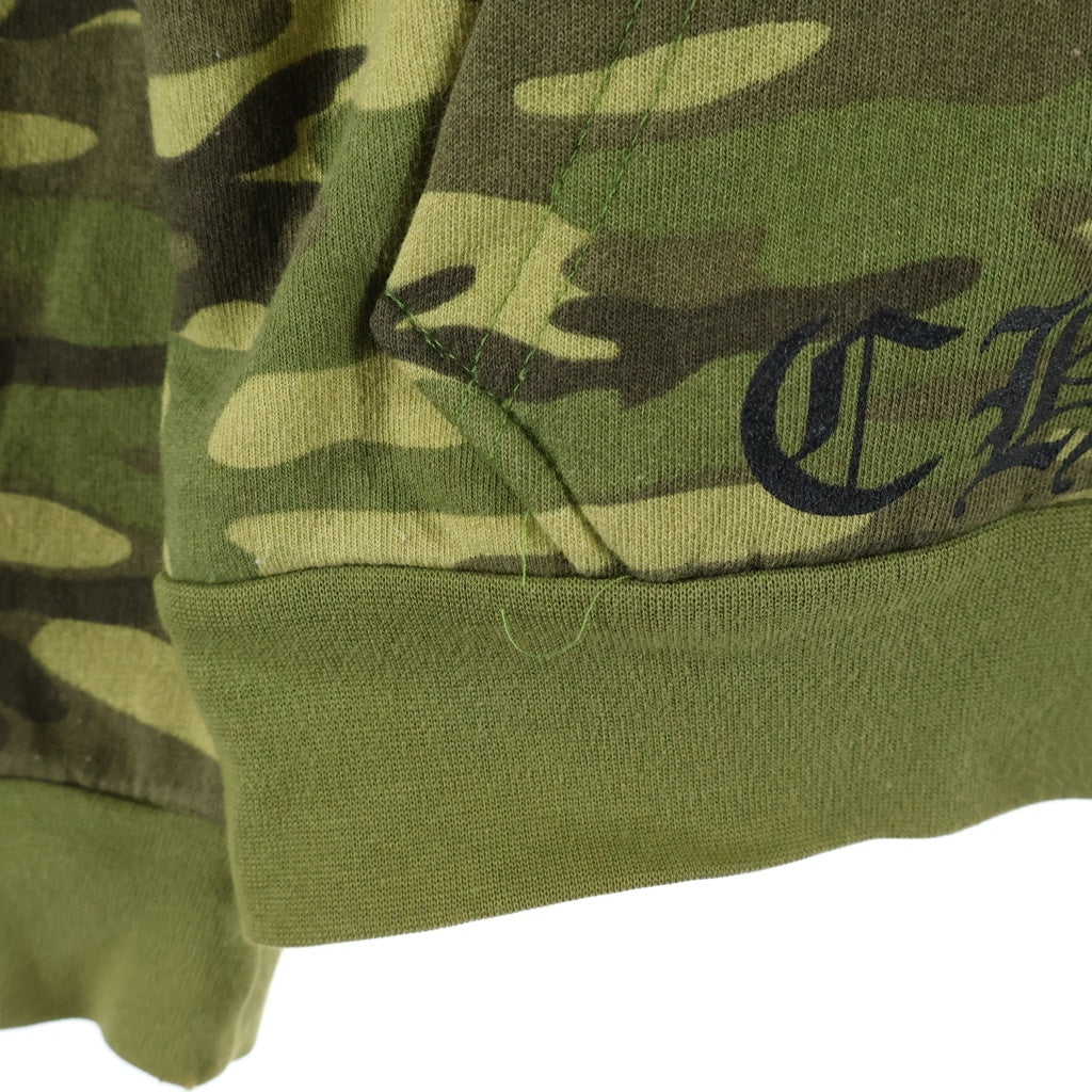 CHROME HEARTS(クロムハーツ) CH Plus Gold Horseshoe Print Zip Hoodie CHプラス ゴールド ホースシュー プリント カモフラ