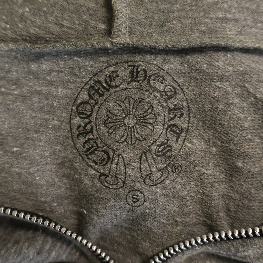 CHROME HEARTS(クロムハーツ) SWTSHRT HD ZIP バックフレアニープリントジップアップパーカー グレー -