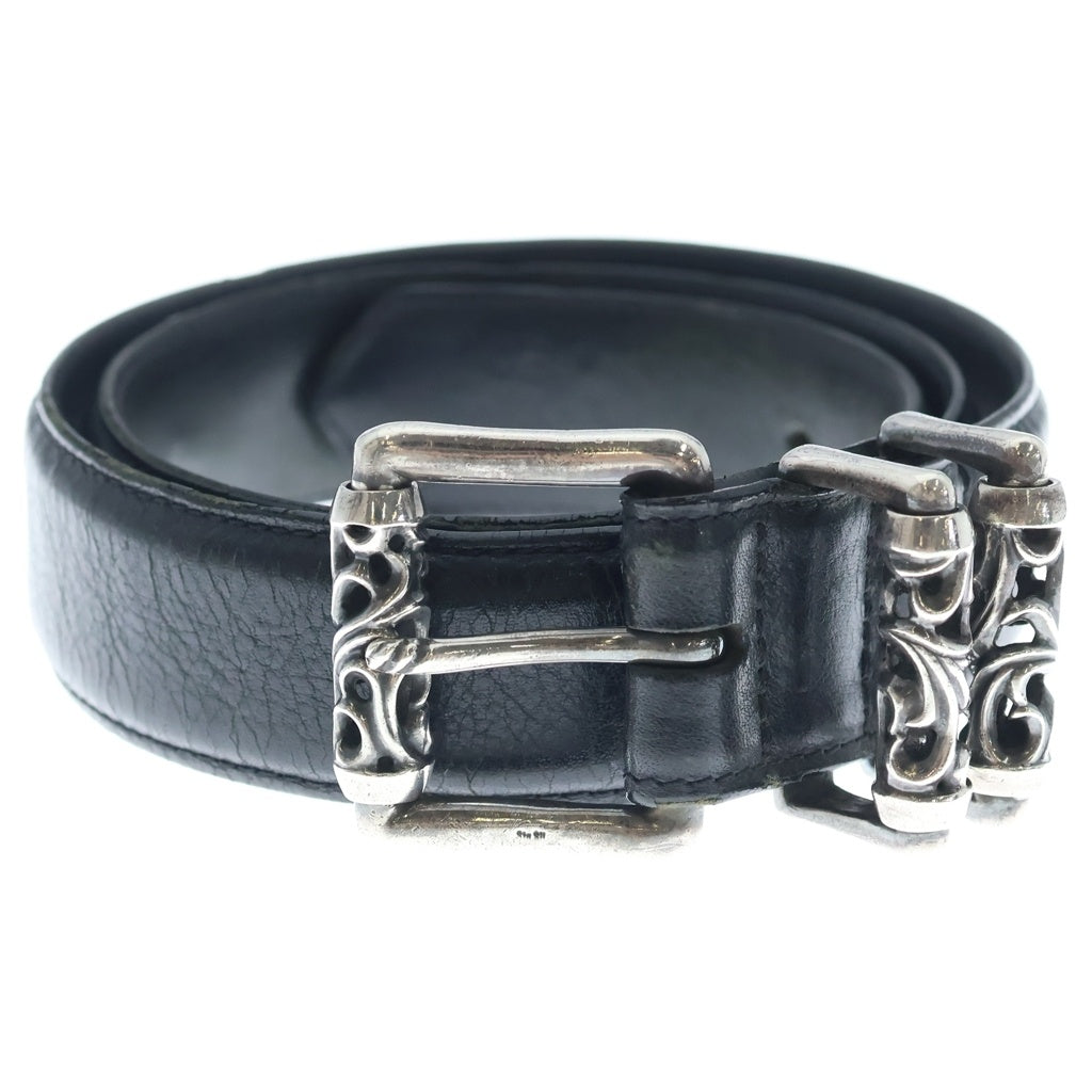 CHROME HEARTS(クロムハーツ) BLT ROLLER 3PC1.5inch 3PCローラーバックル レザーベルト シルバー BCA357