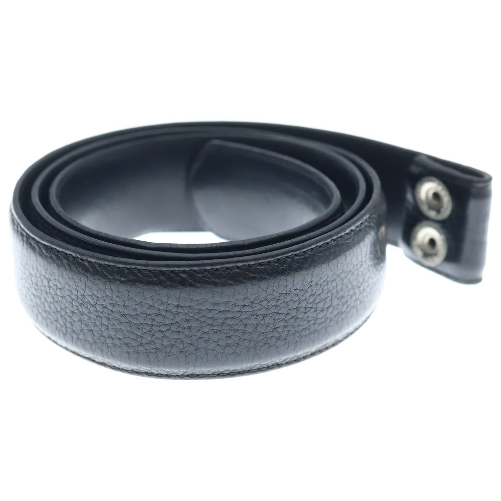 CHROME HEARTS(クロムハーツ) 1.5 STRAP 1.5inchスクロールレーベルリベッツ レザーベルト ‐