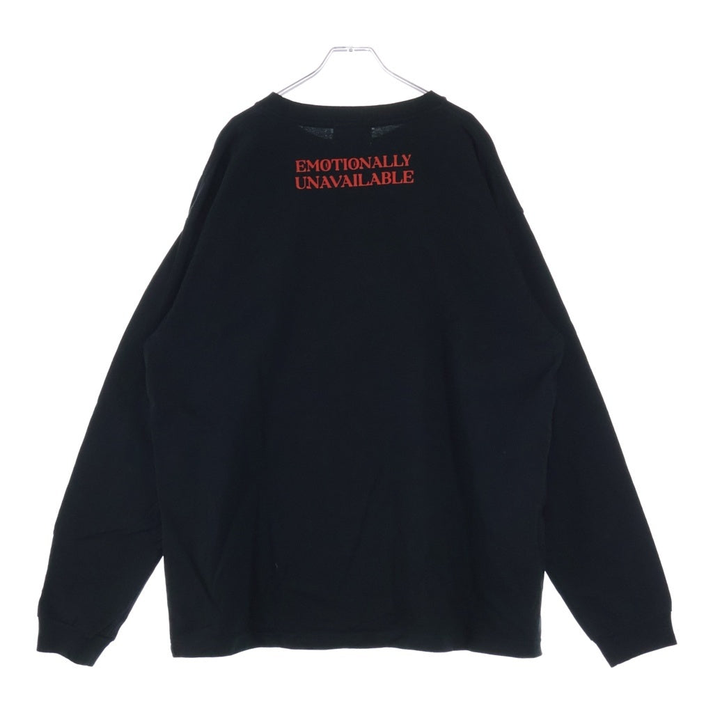 Emotionally Unavailable(エモーショナリー アンアヴェイラブル) CPD LOGO LS TEE EU-YS1-0000-C08 両面プリント長袖Tシャツ カットソー ブラック