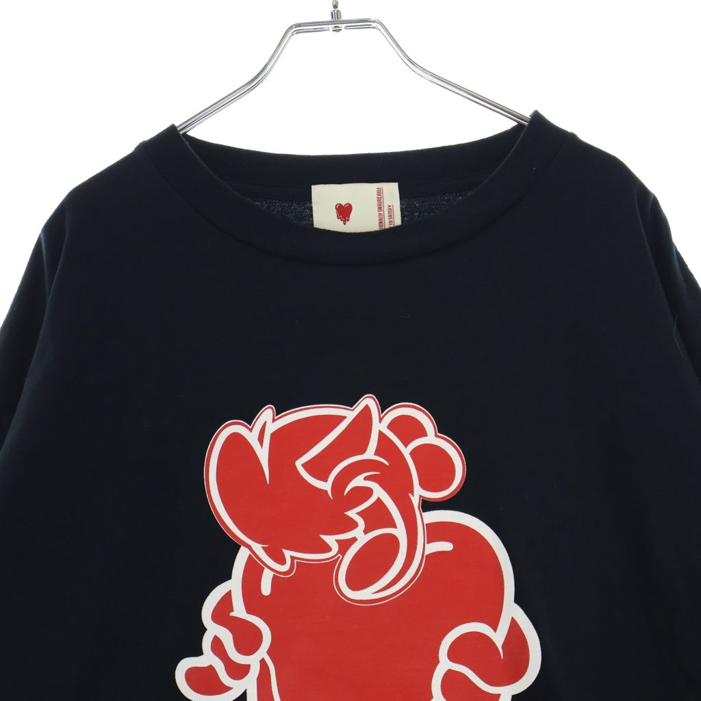 Emotionally Unavailable(エモーショナリー アンアヴェイラブル) CPD LOGO LS TEE EU-YS1-0000-C08 両面プリント長袖Tシャツ カットソー ブラック