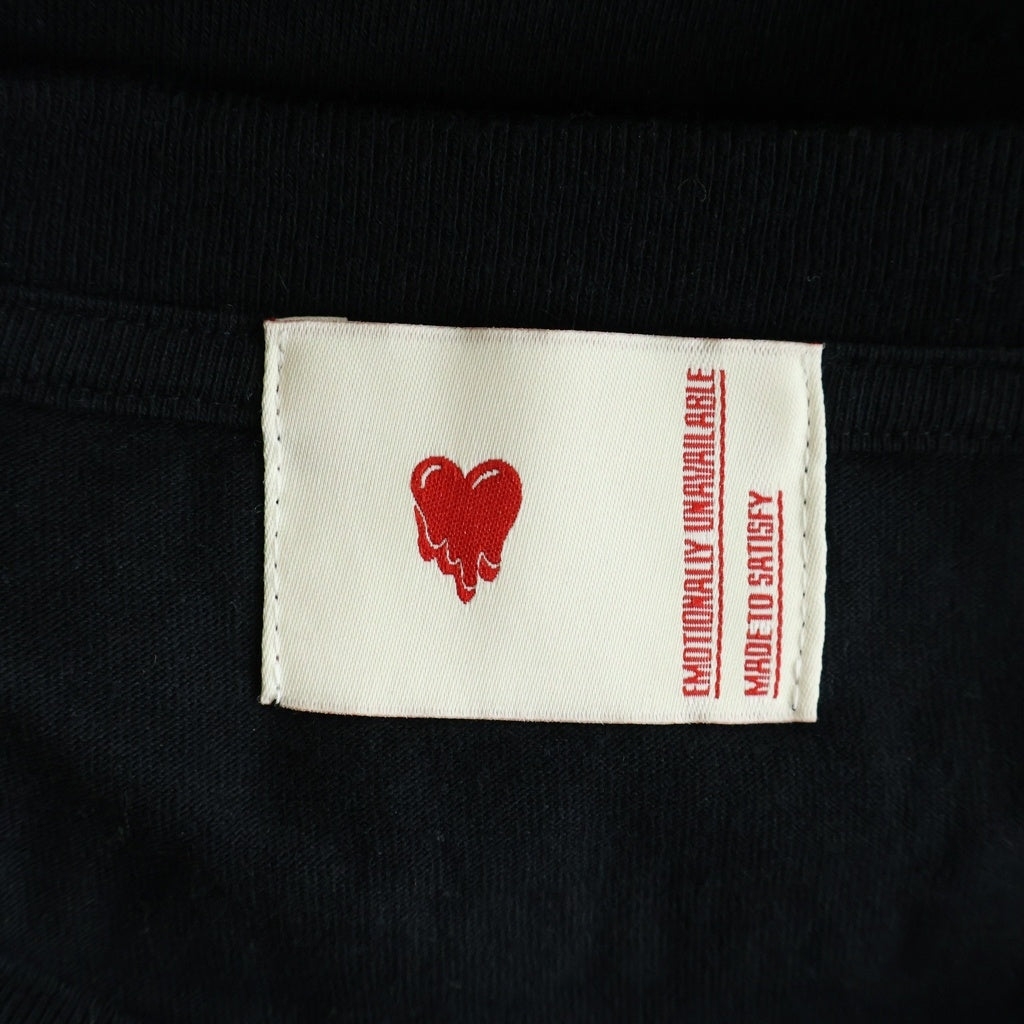 Emotionally Unavailable(エモーショナリー アンアヴェイラブル) CPD LOGO LS TEE EU-YS1-0000-C08 両面プリント長袖Tシャツ カットソー ブラック