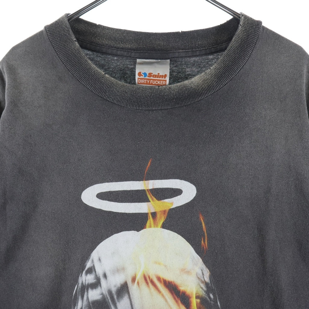 SAINT MICHAEL(セントマイケル) 25SSTEE DEVIL DADDY 半袖Tシャツ カットソー グレー SM-HR8-0000-002