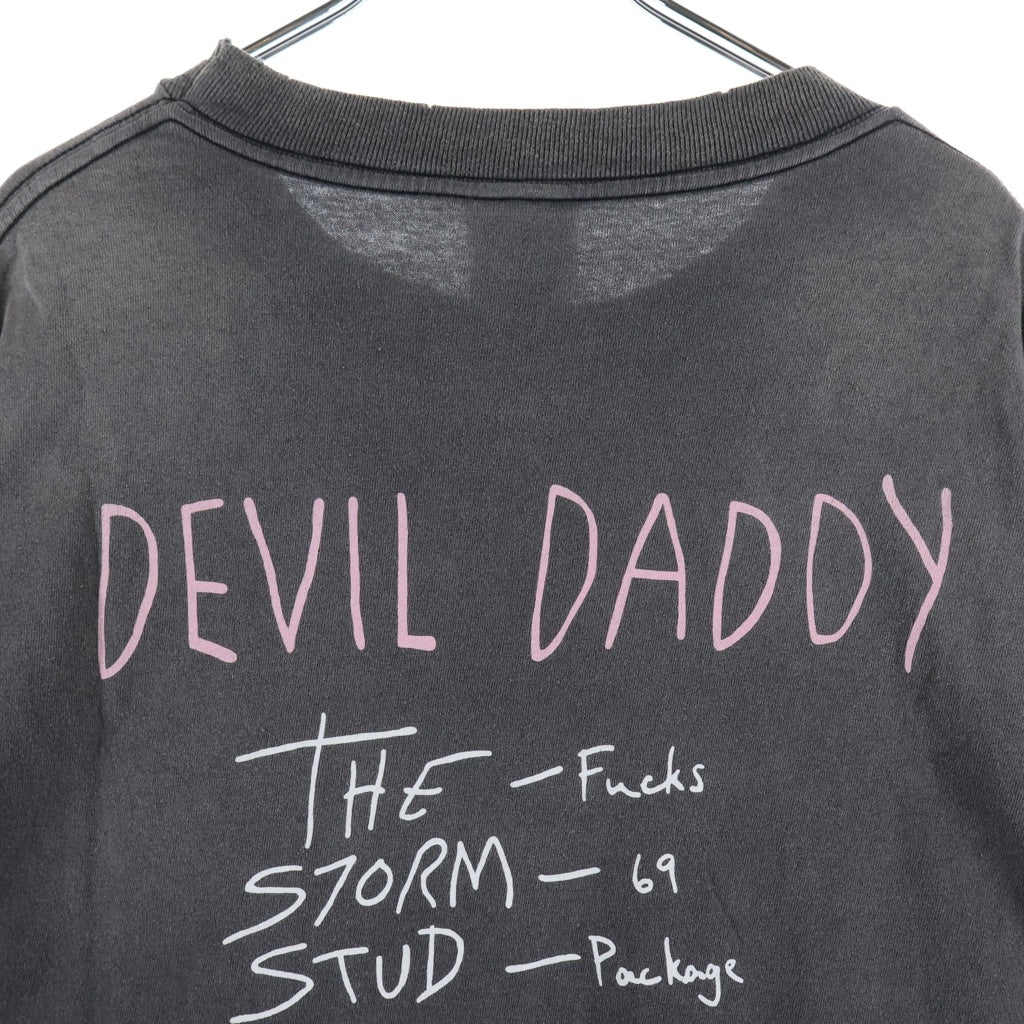 SAINT MICHAEL(セントマイケル) 25SSTEE DEVIL DADDY 半袖Tシャツ カットソー グレー SM-HR8-0000-002