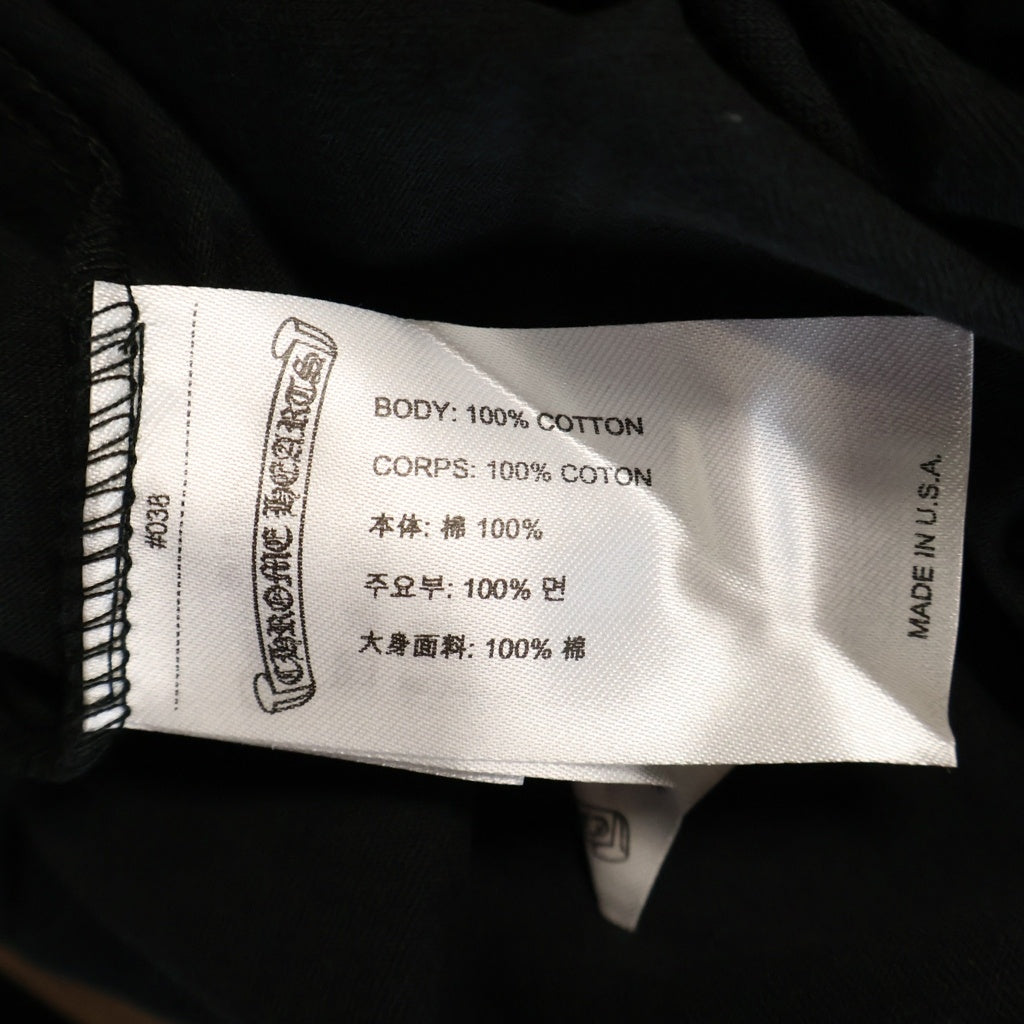 CHROME HEARTS(クロムハーツ) CH T-SHRT 1 ネックロゴプリントTシャツ ブラック/ホワイト