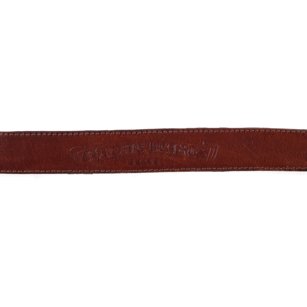 CHROME HEARTS(クロムハーツ) BLT OTJ 1.0 レザーベルト ブラウン/シルバー