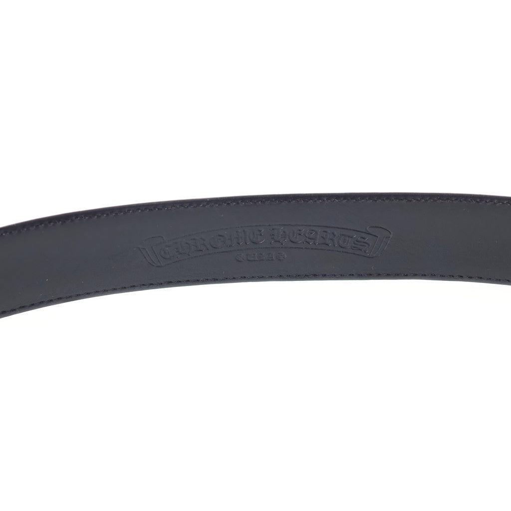 CHROME HEARTS(クロムハーツ) 1.5 STRAP 1.5inchスクロールレーベルリベッツ レザーベルト