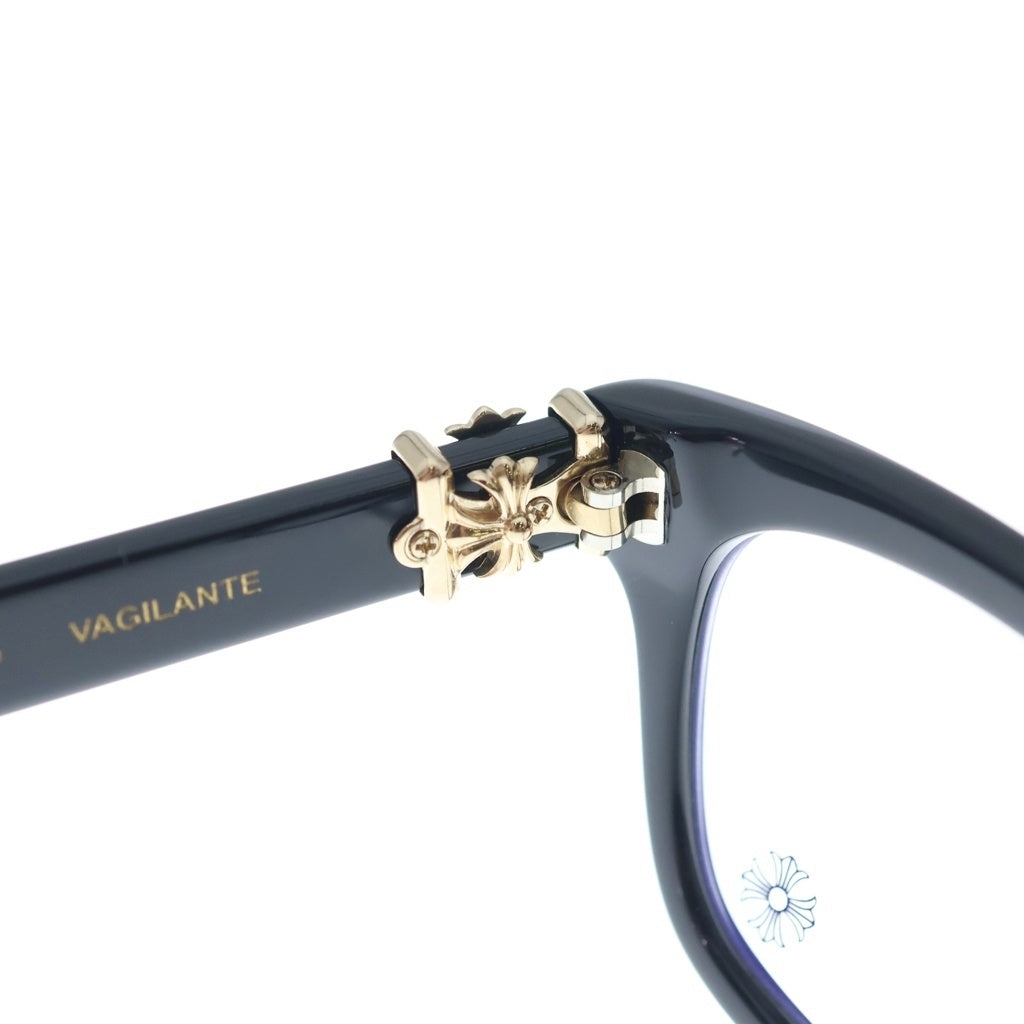CHROME HEARTS(クロムハーツ) VAGILANTE CHプラステンプルウェリントンサングラス アイウェア ブラック/ゴールド