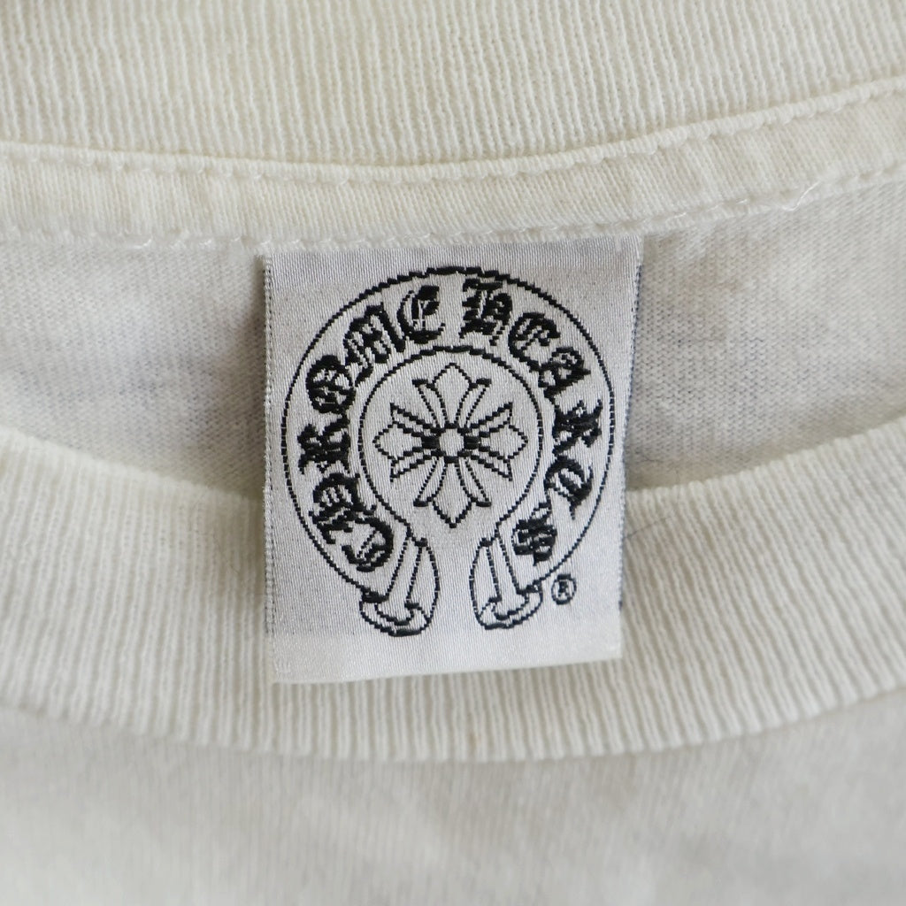CHROME HEARTS(クロムハーツ) OLD GALF スクロールラベルプリント 長袖Tシャツ カットソー ホワイト