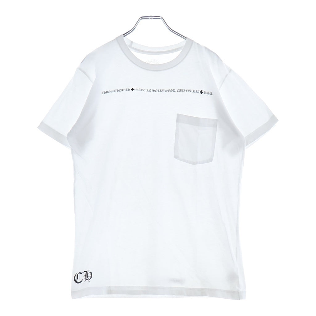 CHROME HEARTS(クロムハーツ) OLD CHプラスプリント ハリウッド限定 オールド クルーネック半袖Tシャツカットソー ホワイト