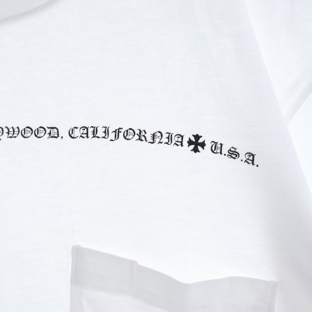 CHROME HEARTS(クロムハーツ) OLD CHプラスプリント ハリウッド限定 オールド クルーネック半袖Tシャツカットソー ホワイト