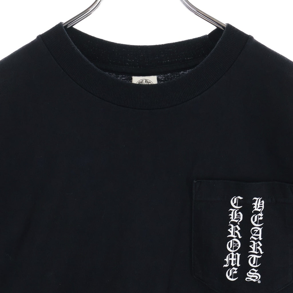 CHROME HEARTS(クロムハーツ) RS3 CROSS L/S TEE ヴァーティカルロゴ アールエススリー 長袖クルーネックカットソー ブラック