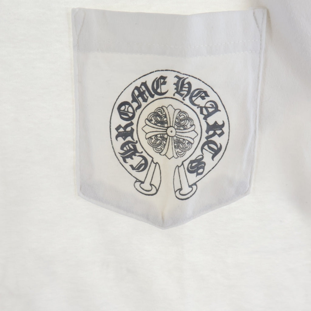 CHROME HEARTS(クロムハーツ) OLD S/S オールド バックセメタリークロスプリント 半袖Tシャツカットソー ホワイト