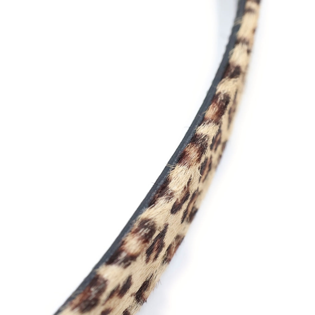 CHROME HEARTS(クロムハーツ) BLT GUNSLINGER 1.0 LEOPARD ガンスリンガー ハラコレオパードレザーベルト ブラック/ベージュ