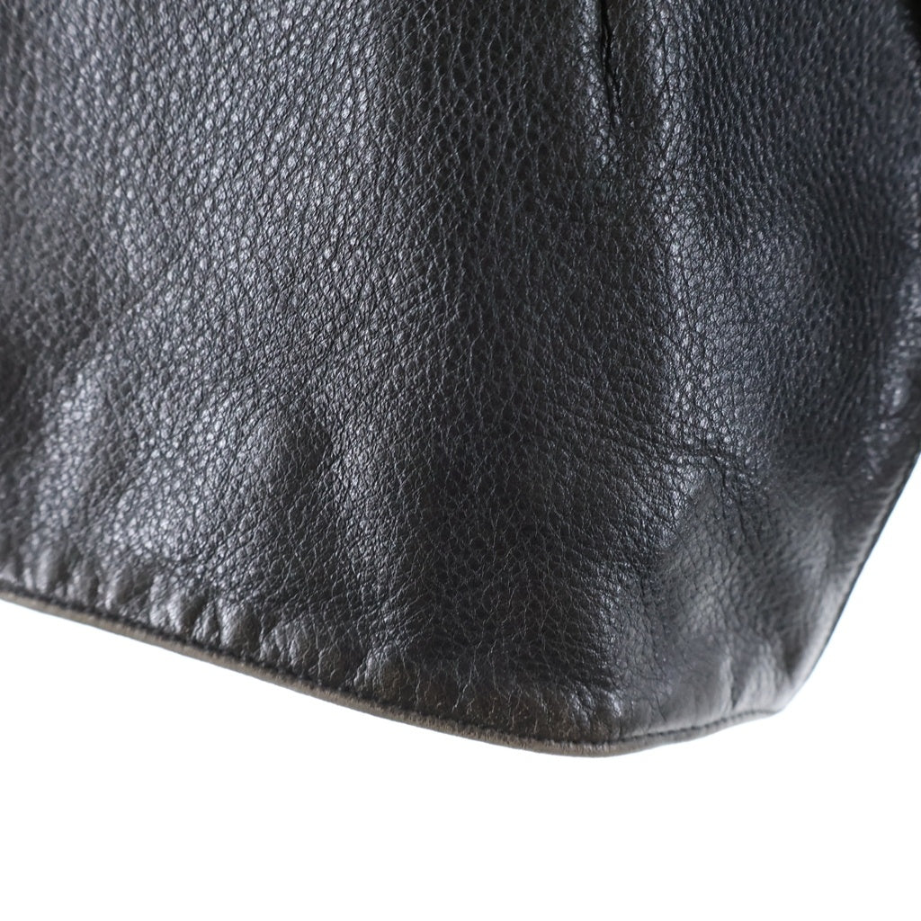 CHROME HEARTS(クロムハーツ) 4BTN VEST 4ボタンレザーベスト ブラック
