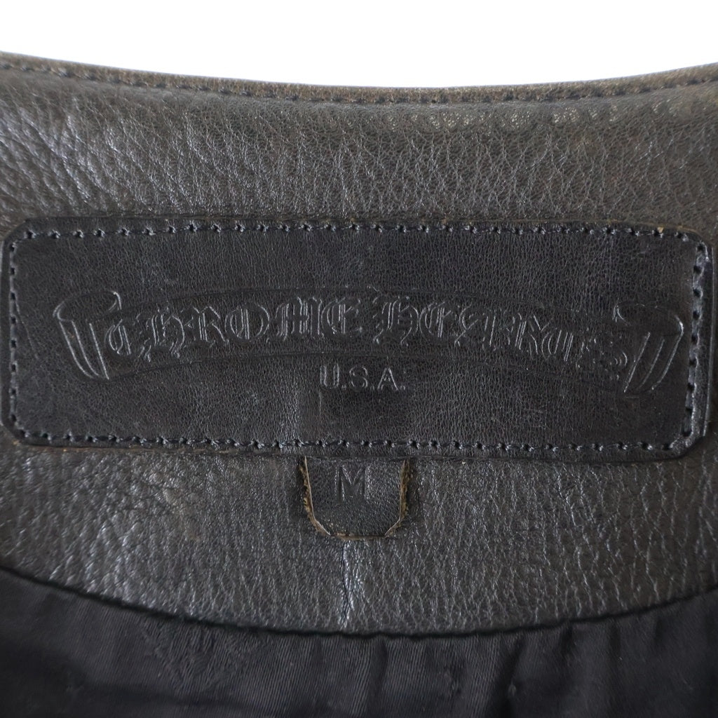 CHROME HEARTS(クロムハーツ) 4BTN VEST 4ボタンレザーベスト ブラック