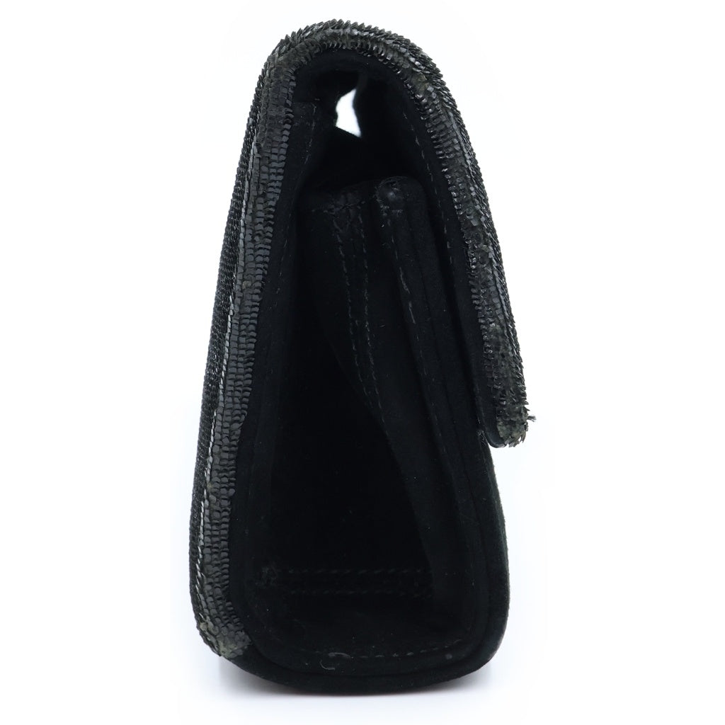 CHROME HEARTS(クロムハーツ) DINNER LG CH CROSS CANNES LIMITED ディナー ラージCHクロス付スエードレザー カンヌ限定 クラッチバッグ レディース